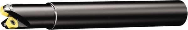 Sandvik Coromant - 0.6732" Cut Diam, 1-1/4" Arbor Hole, 0.0787" Max Depth of Cut, 19° Indexable Chamfer & Angle Face Mill - 2 Inserts, 419R-1405 Insert, Right Hand Cut, Through Coolant, Series CoroMill 419 - Apex Tool & Supply
