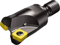 Sandvik Coromant - 2 Inserts, 17.9mm Cut Diam, 1.2mm Max Depth of Cut, Indexable Square-Shoulder Face Mill - 10° Lead Angle, 69mm High, R210-090412M Insert Compatibility, Through Coolant, Series CoroMill 210 - Apex Tool & Supply