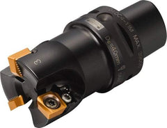 Sandvik Coromant - 5 Inserts, 63mm Cut Diam, 50mm Arbor Diam, 11mm Max Depth of Cut, Indexable Square-Shoulder Face Mill - 90° Lead Angle, 63mm High, R590-1105.. Insert Compatibility, Through Coolant, Series CoroMill Century - Apex Tool & Supply