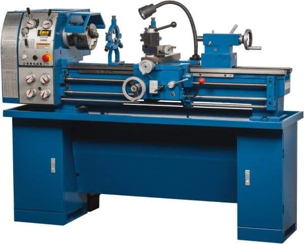 Enco - 12" Swing, 36" Between Centers, 110/220 Volt, Single Phase Bench Lathe - 5MT Taper, 1-1/2 hp, 65 to 1,810 RPM, 1-1/2" Bore Diam, 750mm Deep x 580mm High x 1,676mm Long - Apex Tool & Supply