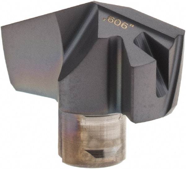 Iscar - Series ICP, 0.606" Diam Grade IC908 140° Replaceable Drill Tip - Carbide, TiAlN Finish, 15 Seat Size, Through Coolant - Apex Tool & Supply