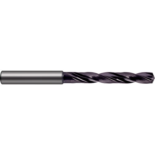 9.7 mm Dia. × 10 mm Shank × 61 mm Flute Length × 103 mm OAL, 5xD, 140°, nano-FIREX, 2 Flute, Coolant Thru, Solid Carbide Drill
