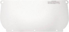 3M - Clear Polycarbonate Face Shield - 7-1/4" High x 14-1/2" Wide x 1.02mm Thick, Compatible with CP 8 Chin Protectors - Apex Tool & Supply