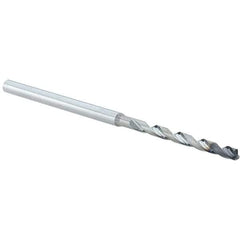 Walter-Titex - 2.4mm, 140° Point, Solid Carbide Micro Drill Bit - 67mm OAL, 28mm Flute Length, 3mm Shank Diam, Series A6489AMP - Apex Tool & Supply