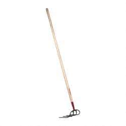Razor-Back - Refuse Hook with 60" Straight Wood Handle - 4 Tines, 9" Tine Length - Apex Tool & Supply