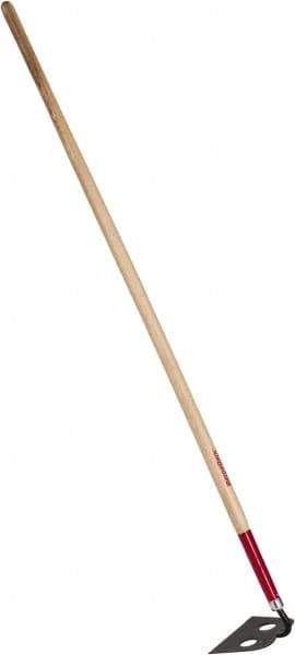 Razor-Back - 6" High x 9" Wide Square Steel Hoe - 66" Long Wood Straight Handle - Apex Tool & Supply