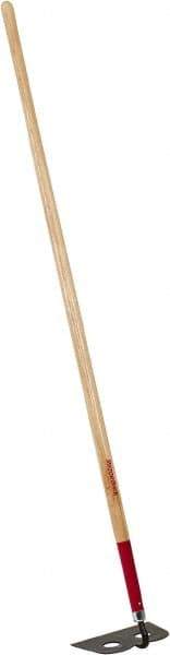 Razor-Back - 6" High x 10" Wide Square Steel Hoe - 66" Long Wood Straight Handle - Apex Tool & Supply