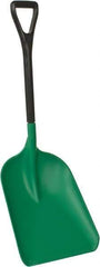 Remco - 14" High x 10-1/2" Wide Square Plastic Scoop - 38-1/2" Long Plastic D-Grip Handle - Apex Tool & Supply