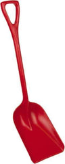Remco - 14" High x 11" Wide Square Plastic Shovel - 38" Long Plastic D-Grip Handle - Apex Tool & Supply