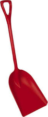 Remco - 17" High x 14" Wide Square Plastic Shovel - 42" Long Plastic D-Grip Handle - Apex Tool & Supply