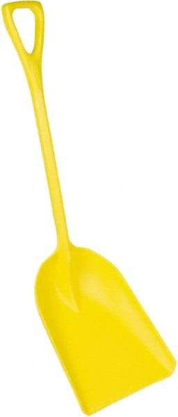 Remco - 17" High x 14" Wide Square Plastic Shovel - 42" Long Plastic D-Grip Handle - Apex Tool & Supply