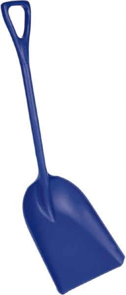 Remco - 17" High x 14" Wide Square Plastic Shovel - 42" Long Plastic D-Grip Handle - Apex Tool & Supply
