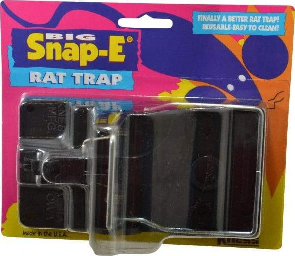 Made in USA - Snap Trap for Use on Rats - 5-1/2 Inch Long x 3 Inch Wide x 3-3/4 Inch High, Polystyrene and Steel - Apex Tool & Supply
