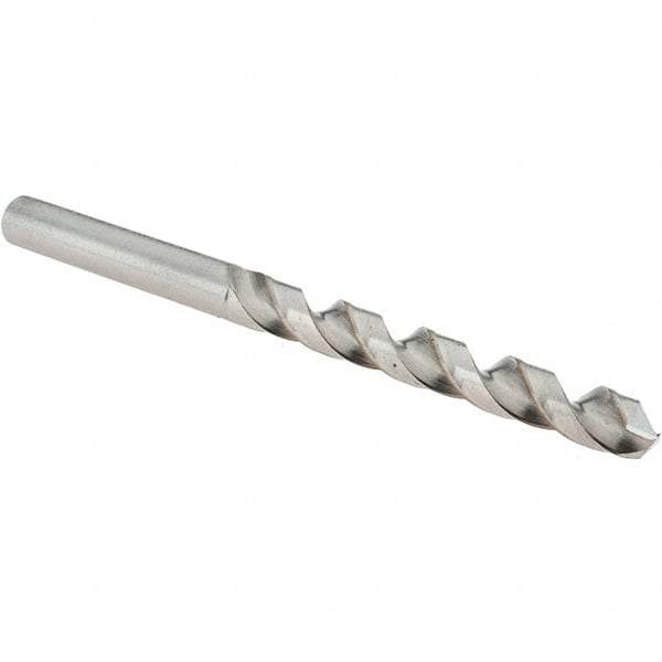 Guhring - Letter F 118° Cobalt Jobber Drill - Bright Finish, Right Hand Cut, Spiral Flute, Straight Shank, 101mm OAL, Four Facet, Split Point - Apex Tool & Supply