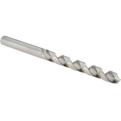 Guhring - Letter F 118° Cobalt Jobber Drill - Bright Finish, Right Hand Cut, Spiral Flute, Straight Shank, 101mm OAL, Four Facet, Split Point - Apex Tool & Supply