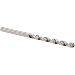 Guhring - 5/32" 118° Cobalt Jobber Drill - Bright Finish, Right Hand Cut, Spiral Flute, Straight Shank, 75mm OAL, Four Facet, Split Point - Apex Tool & Supply