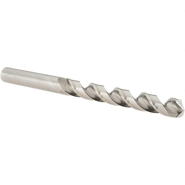 Guhring - Letter P 118° Cobalt Jobber Drill - Bright Finish, Right Hand Cut, Spiral Flute, Straight Shank, 117mm OAL, Four Facet, Split Point - Apex Tool & Supply