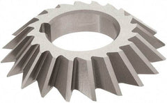 Keo - 3" Diam x 1/2" Width of Cut, 60° Included Angle, Arbor Connection, High Speed Steel Single Angle Cutter - Left Hand Cut, TiN Coated - Apex Tool & Supply