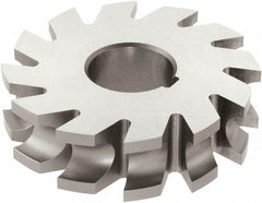 Keo - 1/16" Radius, 1/8" Circle Diam, 2-1/4" Cutter Diam, 1/4" Cutting Width, Arbor Connection, Concave Radius Cutter - High Speed Steel, TiN Finish, Form Relieved, 16 Teeth - Apex Tool & Supply