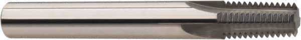 Niagara Cutter - 3/8-18 Thread, 5/16" Shank Diam, AlCrN Coating, Solid Carbide Straight Flute Thread Mill - 3 Flutes, 3" OAL, 3/8" Min Noml Diameter - Apex Tool & Supply