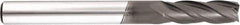 Niagara Cutter - 6mm, 20mm LOC, 6mm Shank Diam, 64mm OAL, 4 Flute, Solid Carbide Square End Mill - Single End, Diamond Finish, Spiral Flute, 30° Helix, Centercutting, Right Hand Cut, Right Hand Flute, Series DIA430M - Apex Tool & Supply