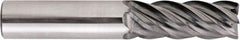 Niagara Cutter - 10mm, 20mm LOC, 10mm Shank Diam, 73mm OAL, 5 Flute, Solid Carbide Square End Mill - Single End, AlTiN Finish, Spiral Flute, Variable° Helix, Centercutting, Right Hand Cut, Right Hand Flute, Series STS540M - Apex Tool & Supply