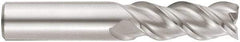 Niagara Cutter - 3/4", 4" LOC, 3/4" Shank Diam, 6-1/2" OAL, 3 Flute, Solid Carbide Square End Mill - Single End, Uncoated, Spiral Flute, 45° Helix, Centercutting, Right Hand Cut, Right Hand Flute, Series A345 - Apex Tool & Supply