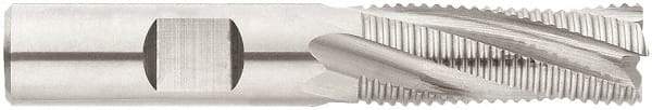 Niagara Cutter - 5/8" Diam, Fine Pitch, 3/4" LOC, 4 Flute Solid Carbide 45° Corner Chamfer Roughing End Mill - Uncoated, 3" OAL, 5/8" Shank Diam, Single End, Centercutting, 20° Helix - Apex Tool & Supply
