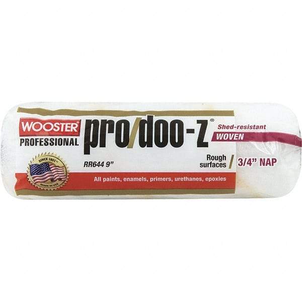 Wooster Brush - 3/4" Nap, 9" Wide Paint General Purpose Roller Cover - Smooth Texture, Fabric - Apex Tool & Supply