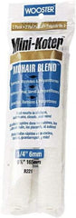 Wooster Brush - 1/4" Nap, 6-1/2" Wide Paint General Purpose Roller Cover - Very Smooth Texture, Fabric - Apex Tool & Supply