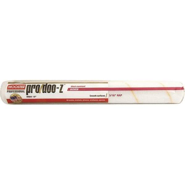 Wooster Brush - 3/16" Nap, 18" Wide Paint General Purpose Roller Cover - Smooth Texture, Fabric - Apex Tool & Supply