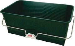 Wooster Brush - 5 Gal, 10" High, Polypropylene Rectangular Green Single Pail - Handle Included, 14" Top Length x 24" Top Width - Apex Tool & Supply