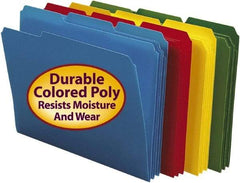 SMEAD - 8-1/2 x 11", Letter Size, Assorted Colors, File Folders with Top Tab - Assorted Tab Cut Location - Apex Tool & Supply