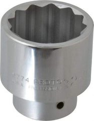 Proto - 2-5/16", 1" Drive, Standard Hand Socket - 12 Points, 3-17/64" OAL, Alloy Steel, Satin Finish - Apex Tool & Supply