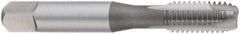 OSG - M10x1.50 Metric Coarse, 3 Flute, Oxide Finish, High Speed Steel Spiral Point Tap - Plug Chamfer, Right Hand Thread, 75mm OAL, 32mm Thread Length, 7mm Shank Diam, 2B Class of Fit, Series 122 - Exact Industrial Supply