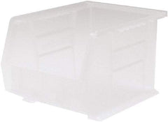 Akro-Mils - 50 Lb. Load Capacity, 10-3/4" Deep, Clear Polymer Hopper Stacking Bin - 7" High x 8-1/4" Wide x 10-3/4" Long - Apex Tool & Supply