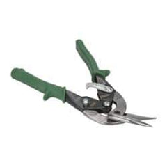 Paramount - 1-1/4" Length of Cut, Right Pattern Offset Aviation Snip - 9-3/4" OAL, Steel Handle, 4047 Molybenum Alloy Steel Blade, 18 AWG Steel Capacity - Apex Tool & Supply