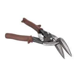 Paramount - 2-3/8" Length of Cut, Straight Pattern Offset Aviation Snip - 10-1/2" OAL, Steel Handle, 4047 Molybenum Alloy Steel Blade, 20 AWG Steel Capacity - Apex Tool & Supply