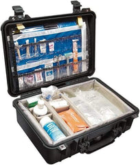 Pelican Products, Inc. - 14-1/16" Wide x 6-15/16" High, Clamshell Hard Case - Black, Polypropylene - Apex Tool & Supply