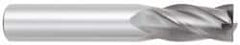 OSG - 25mm, 38mm LOC, 25mm Shank Diam, 102mm OAL, 4 Flute, Solid Carbide Square End Mill - Apex Tool & Supply