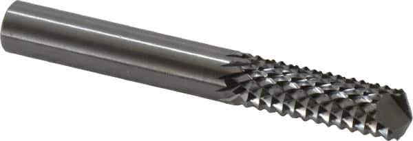 OSG - 5/16" Diam, 1" LOC, Drill Point End, Solid Carbide Diamond Pattern Router Bit - Right Hand Cut, 2-1/2" OAL, 5/16" Shank Diam, Use on Fiberglass - Apex Tool & Supply