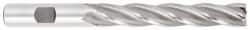 OSG - 1-1/4", 6" LOC, 1-1/4" Shank Diam, 8-1/2" OAL, 6 Flute, Cobalt Square End Mill - Single End, TiCN Finish, Spiral Flute, 30° Helix, Centercutting, Right Hand Cut, Right Hand Flute, Series 558 - Apex Tool & Supply