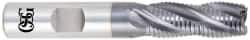 OSG - 5/8" Diam, Fine Pitch, 1-5/8" LOC, 4 Flute Cobalt Roughing Square End Mill - TiCN Finish, 3-3/4" OAL, 5/8" Shank Diam, Single End, Centercutting, 30° Helix - Apex Tool & Supply