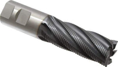 OSG - 1-1/4" Diam, Fine Pitch, 3" LOC, 6 Flute Cobalt Roughing Square End Mill - TiCN Finish, 5-1/2" OAL, 1-1/4" Shank Diam, Single End, 30° Helix - Apex Tool & Supply