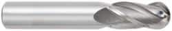 OSG - 1" Diam, 2-1/4" LOC, 4 Flute Solid Carbide Ball End Mill - TiCN Finish, Single End, 5" OAL, 1" Shank Diam, Spiral Flute - Apex Tool & Supply
