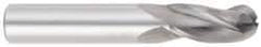 OSG - 1" Diam, 1-1/2" LOC, 3 Flute Solid Carbide Ball End Mill - Uncoated, Single End, 4" OAL, 1" Shank Diam, Spiral Flute - Apex Tool & Supply