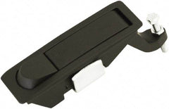 Made in USA - 4.29" Long x 1.61" Wide x 3.31" High, Lever Latch - Zinc Plated Steel, with Black Powder Coat Finish - Apex Tool & Supply