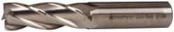 Accupro - 5/8", 1-5/8" LOC, 5/8" Shank Diam, 3-3/4" OAL, 4 Flute, Powdered Metal Square End Mill - Single End, Uncoated, Spiral Flute, 30° Helix, Centercutting, Right Hand Cut, Right Hand Flute - Apex Tool & Supply