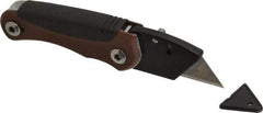 Paramount - Fixed Folding Utility Knife - 2-3/8" Blade, Molded Rubberized Handle, 1 Blade Included - Apex Tool & Supply