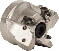 Seco - 4 Inserts, 2" Cut Diam, 3/4" Arbor Diam, 0.295" Max Depth of Cut, Indexable Square-Shoulder Face Mill - 0/90° Lead Angle, 1.57" High, XNEX 0806.. Insert Compatibility, Through Coolant, Series Square 6 - Apex Tool & Supply